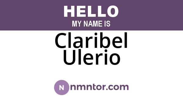 Claribel Ulerio