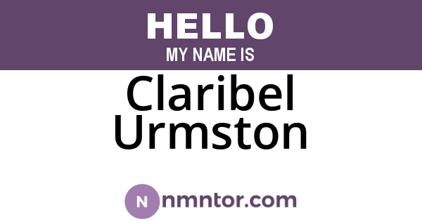 Claribel Urmston