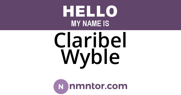 Claribel Wyble