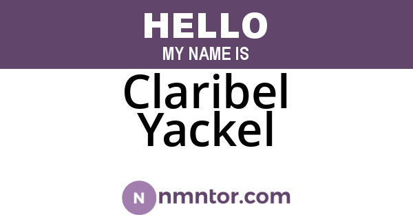 Claribel Yackel