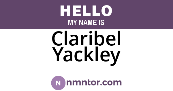 Claribel Yackley