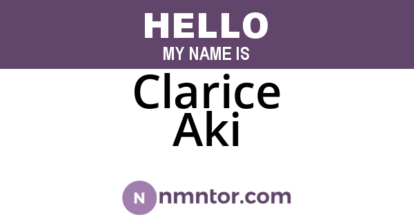 Clarice Aki