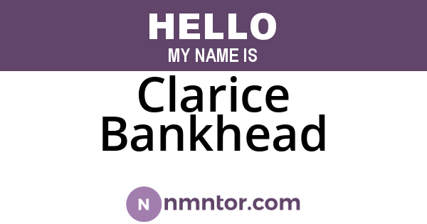 Clarice Bankhead