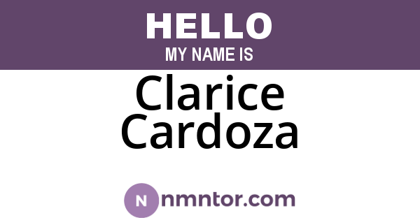 Clarice Cardoza