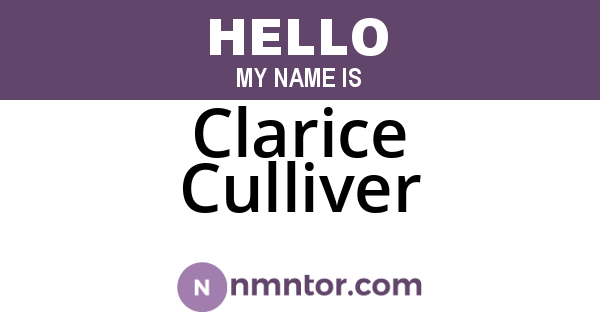 Clarice Culliver