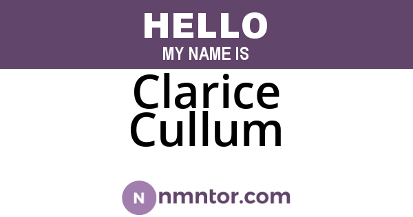 Clarice Cullum