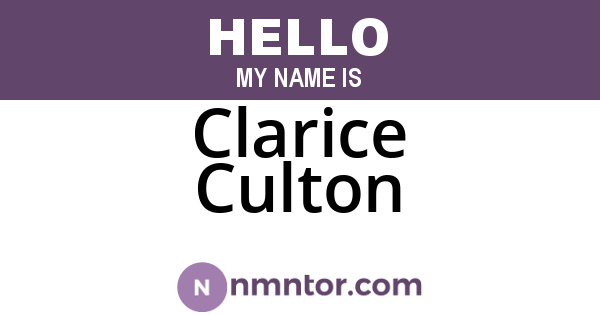 Clarice Culton