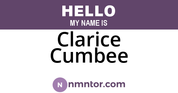 Clarice Cumbee