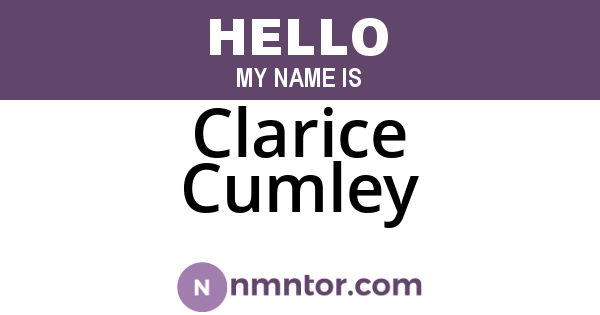Clarice Cumley