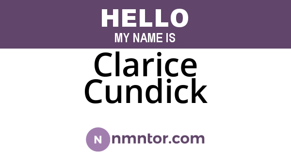 Clarice Cundick