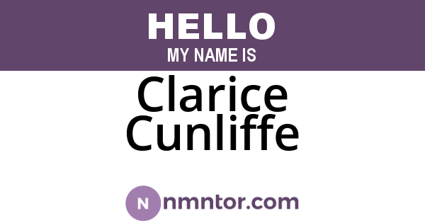 Clarice Cunliffe