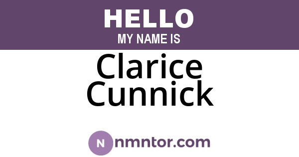 Clarice Cunnick