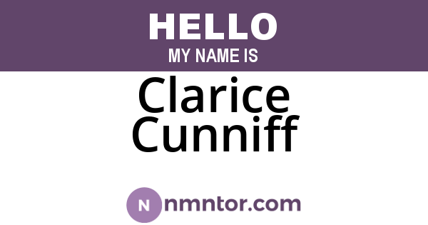 Clarice Cunniff