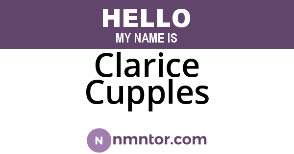 Clarice Cupples