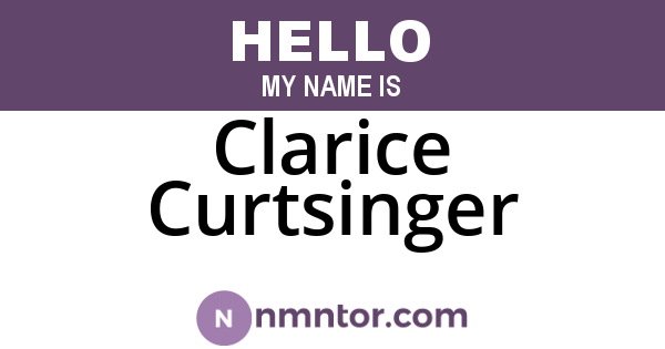 Clarice Curtsinger