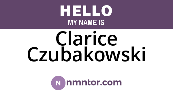 Clarice Czubakowski