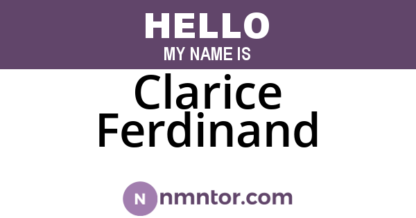 Clarice Ferdinand