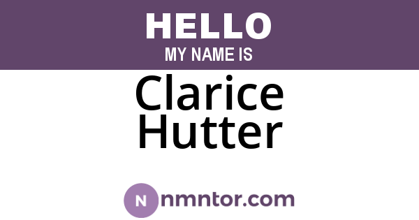 Clarice Hutter