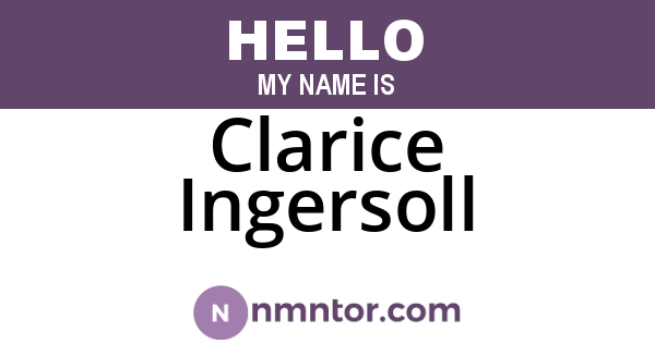 Clarice Ingersoll