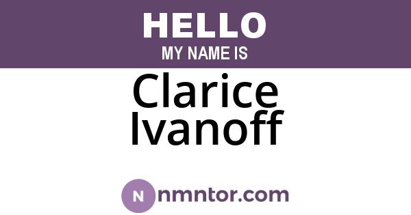 Clarice Ivanoff