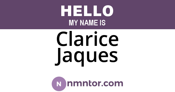 Clarice Jaques
