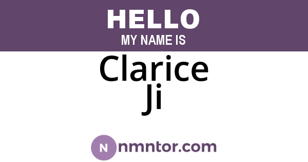 Clarice Ji