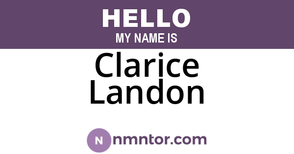 Clarice Landon