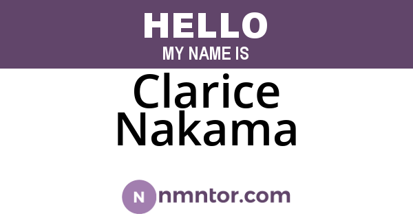 Clarice Nakama