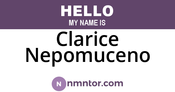 Clarice Nepomuceno