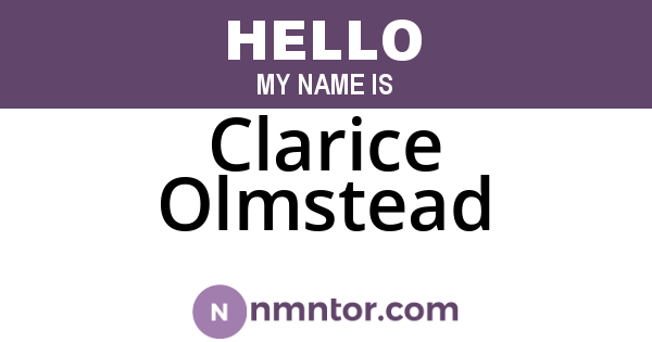 Clarice Olmstead