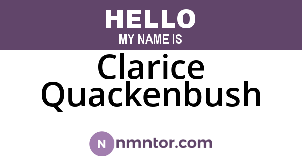 Clarice Quackenbush