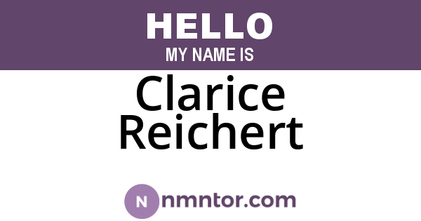 Clarice Reichert