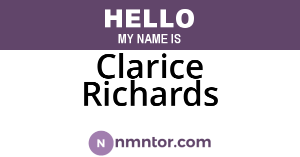Clarice Richards