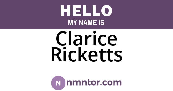 Clarice Ricketts