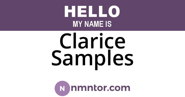 Clarice Samples