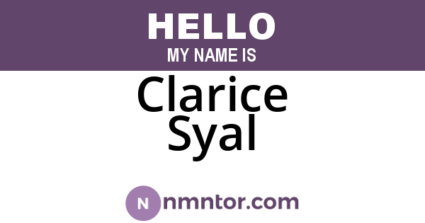 Clarice Syal
