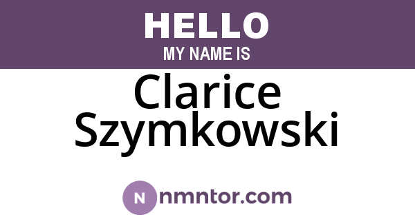 Clarice Szymkowski