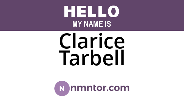 Clarice Tarbell