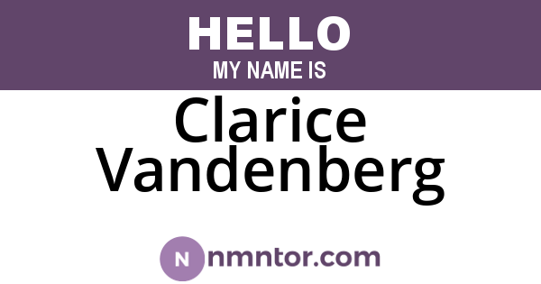 Clarice Vandenberg