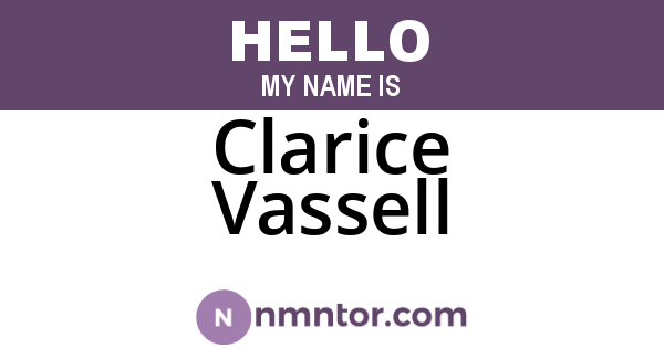 Clarice Vassell