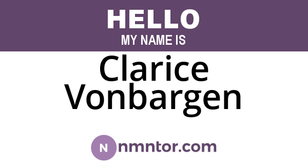 Clarice Vonbargen