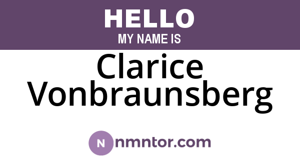 Clarice Vonbraunsberg