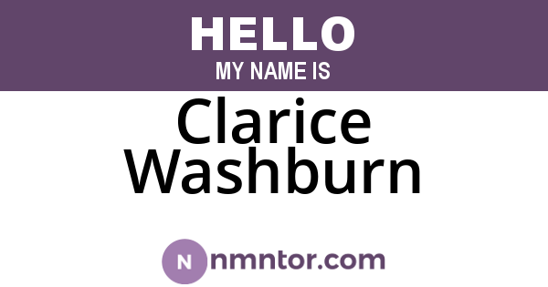 Clarice Washburn
