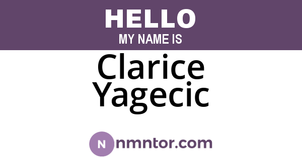 Clarice Yagecic