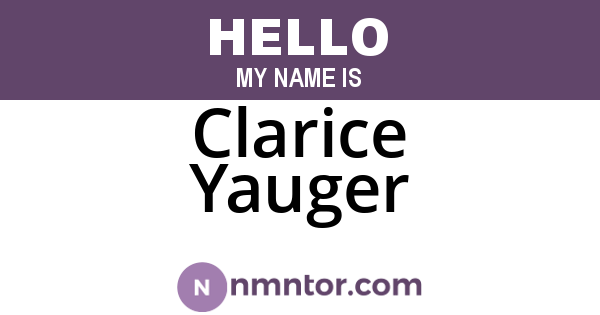 Clarice Yauger