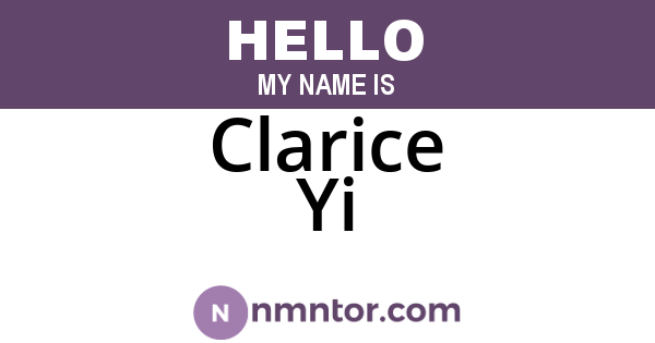Clarice Yi