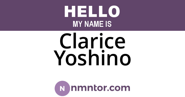 Clarice Yoshino