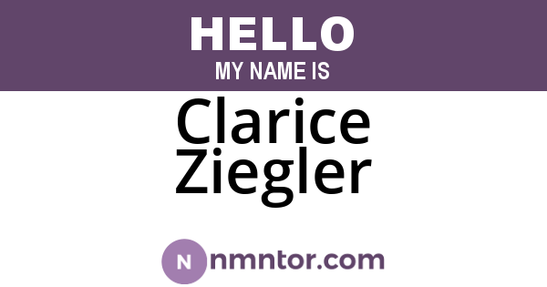 Clarice Ziegler