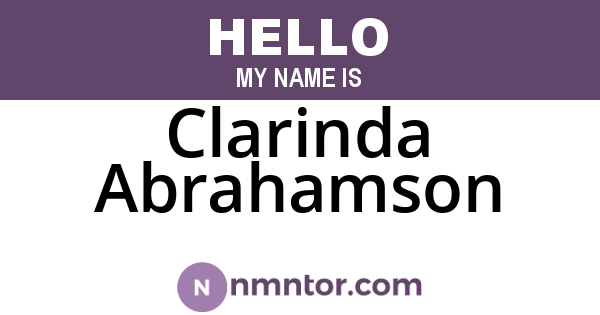Clarinda Abrahamson