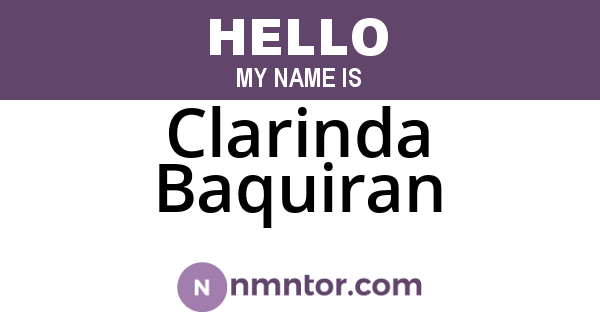 Clarinda Baquiran